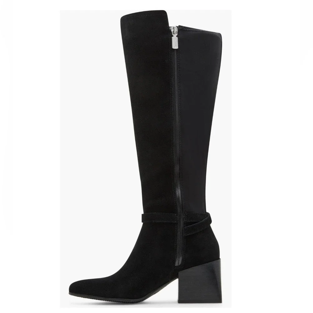 Blondo Twyla Waterproof Knee High Suede Leather Boot, Black,‎ Size 7, NWT